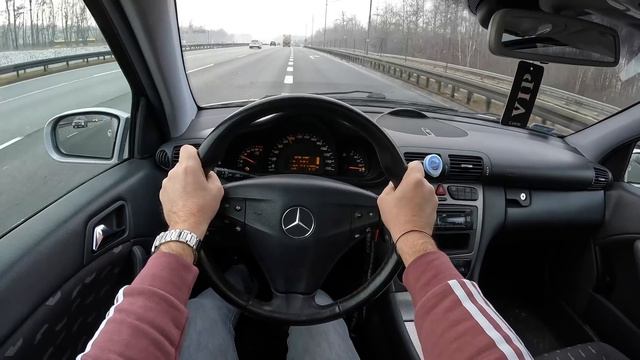 2001 Mercedes C Class W203 Coupe |0-100| POV Test Drive #1021 Joe Black