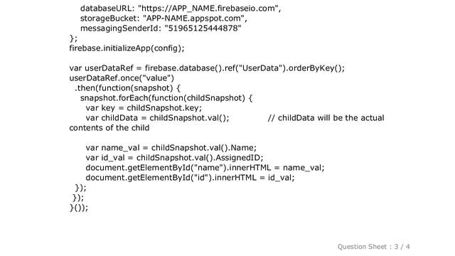 HTML : Display data from Firebase database in a HTML page смотреть онлайн