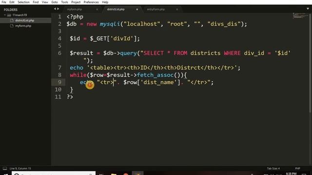 PHP-MySQL Drop-down list with JQuery Ajax calling -3 (Tableview) смотреть онлайн