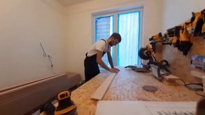 Шлифовка и покраска вагонки в сауне - бане