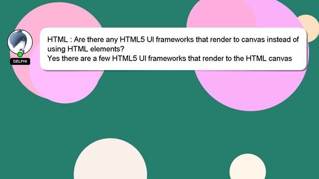 HTML : Are there any HTML5 UI frameworks that render to canvas instead of using HTML elements? смотреть онлайн