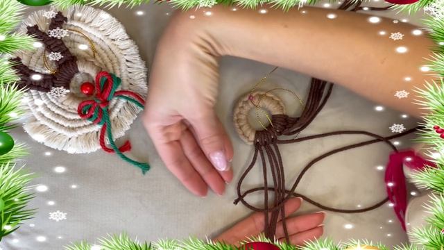 Christmas Ornaments / Macrame Reindeer / Rudolph / DIY / Step by step tutorial смотреть онлайн