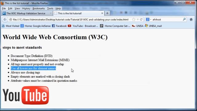 HTML5 and CSS3 Beginner Tutorial 10 - W3C and Validating your code смотреть онлайн