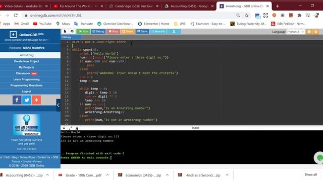 Armstrong checker code for python-Unfinished(part 1) смотреть онлайн