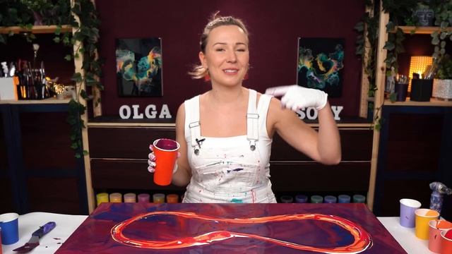 BURGUNDY + GOLDEN Touch ?3D Acrylic Pouring + NEXT Level TEXTURED Embellishment ~ Fluid Art Tutoria