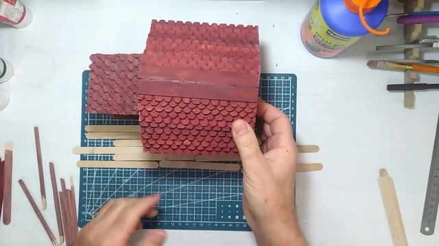 Домик из деревянных палочек. DIY. 12 урок 2 часть смотреть онлайн