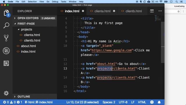 HTML & CSS - Lesson 13 - Relative VS Absolute Paths - Linking Continued смотреть онлайн