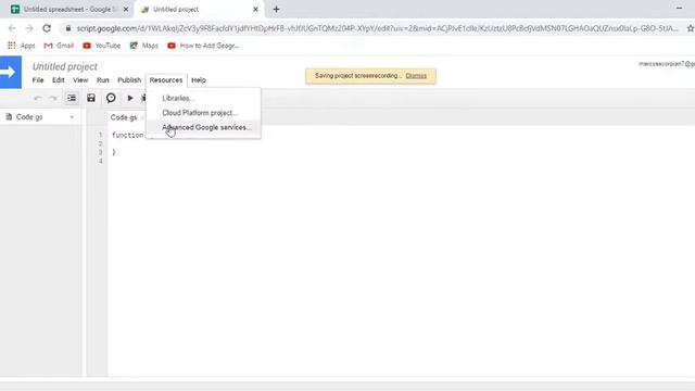 How to enable Advance Drive API in Google sheet script editor смотреть онлайн
