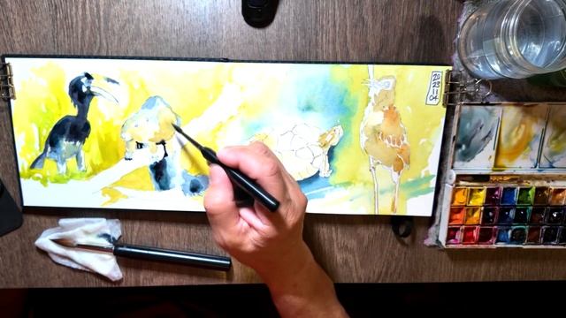 Sketching Wild Life in Singapore | Jurong Lake Gardens | Testing Rhodia Sketchbook (27 min) смотреть онлайн