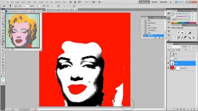 PhotoShop Basics - Andy Warhol silk screen смотреть онлайн