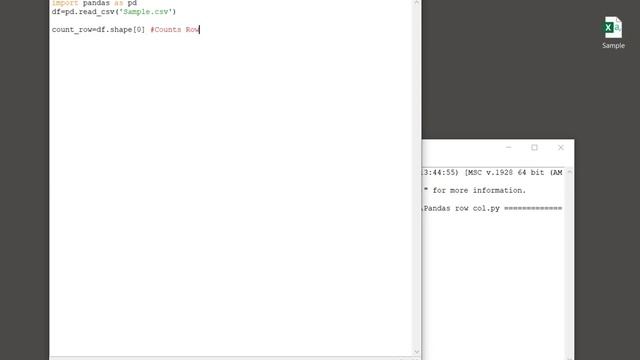 Python Pandas - Count number of rows & columns in data frame смотреть онлайн