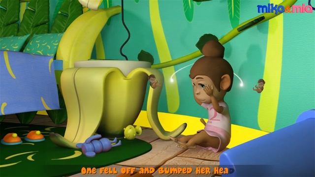 5 Little Monkeys Jumping on the Bed | Nursery Rhyme & Monkey Song | Kids Songs By Mike & Mia смотреть онлайн