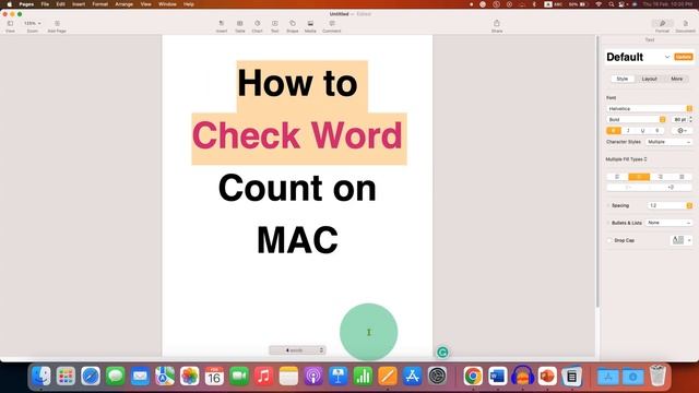 How to Check Word Count on MAC Pages