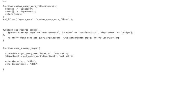 Wordpress: How to pass query string vars between admin pages? смотреть онлайн