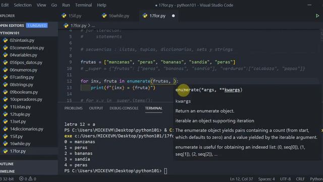 video17: FOR en Python смотреть онлайн