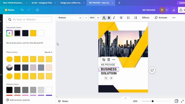 design professional business flyer in Canva | Canva tutorial 5 for beginners смотреть онлайн
