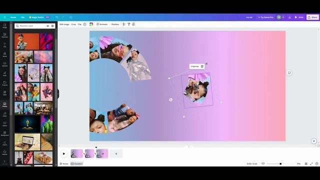 How to Create a Rotating Photo Wheel Effect in Canva смотреть онлайн