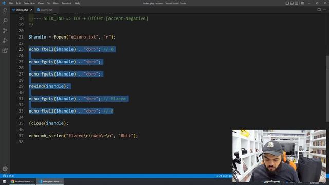 Learn PHP 8 In Arabic 2022 - #089 - ftell, fseek, rewind смотреть онлайн