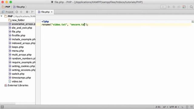 PHP Tutorial - #68 - Renaming a File смотреть онлайн