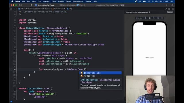 Check for Internet, and get other Network Information in SwiftUI with Network Monitor (iOS 2022) смотреть онлайн