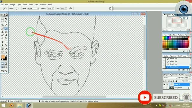 Adobe Photoshop 7 0 tutorial in Hindi | how to drow picture | technical Sagar drowing - techy amit смотреть онлайн