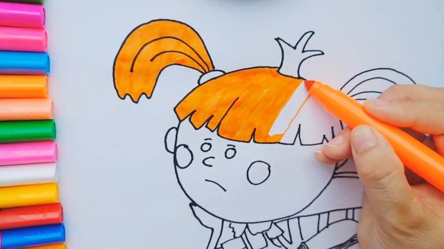 Как нарисовать Царевну из мультика Жила-была Царевна . Раскраска. смотреть онлайн