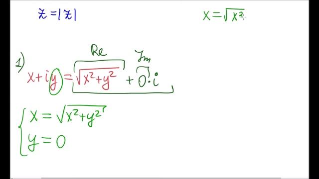 z=mod z. Найти множество комплексных точек смотреть онлайн