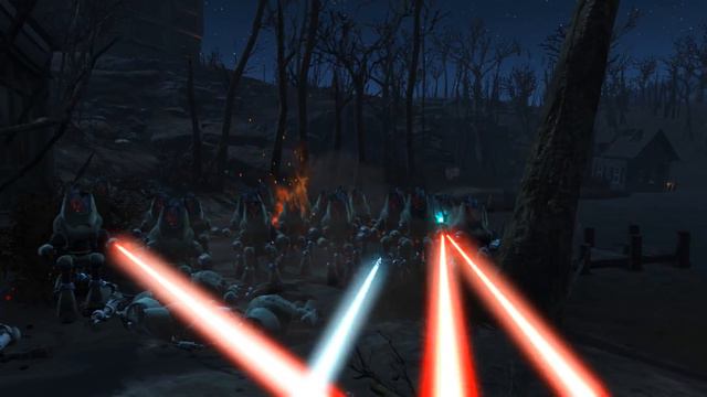 Fallout 4 Battles #6 - 30 Synth Troopers vs 30 Protectron Guardians [Survival Settings] смотреть онлайн