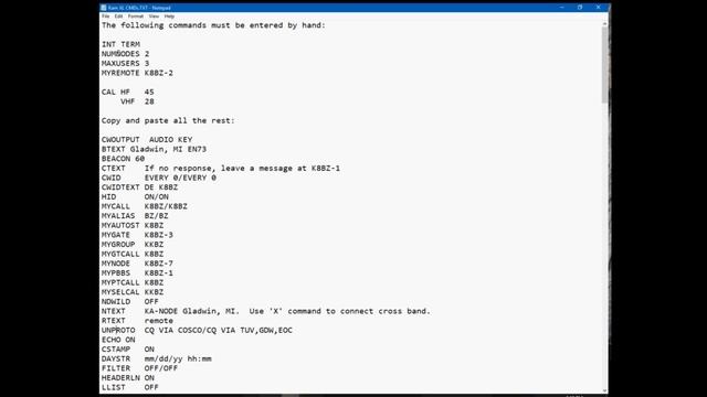 Restoring Command Set to Kantronics Kam XL TNC смотреть онлайн