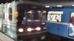 Поездка Речной Вокзал-Красный Проспект на поезде 81-717 "Музей". Ленинская линия