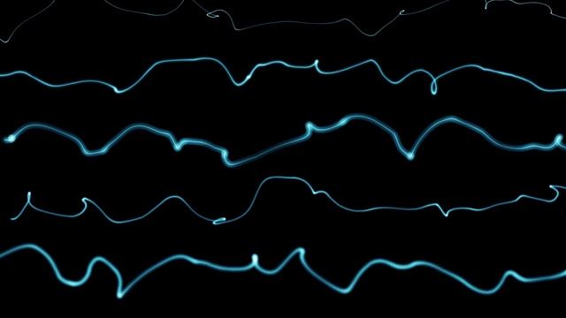 Electric Blue Lines On A Black Background