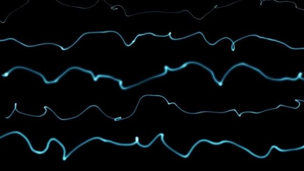 Electric Blue Lines on a Black Background