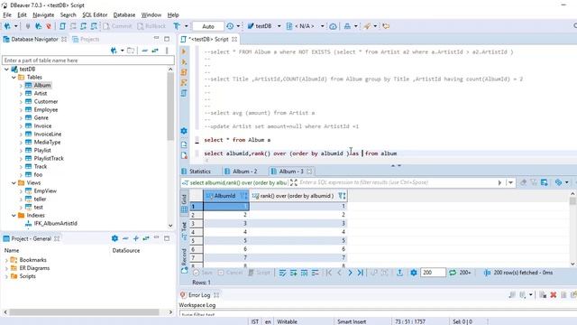 Rank in SQL смотреть онлайн