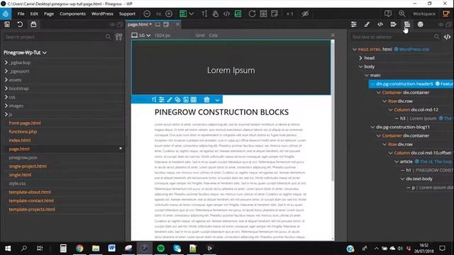 Pinegrow WordPress Part 6 – The Default Page смотреть онлайн