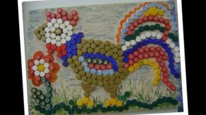 Симпатичные поделки из пластиковых крышек   Фото