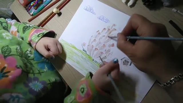 Рисуем шишку и собачку Эллис) смотреть онлайн