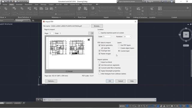 De PDF a DWG Importar formato pdf a autocad (herramienta PDF Import) смотреть онлайн