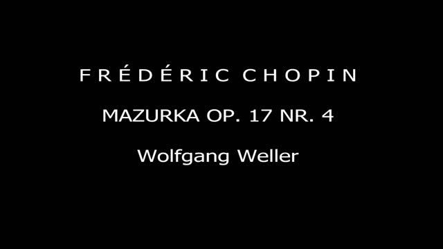 Chopin, Mazurka op. 17 Nr. 4, Wolfgang Weller 2014. смотреть онлайн