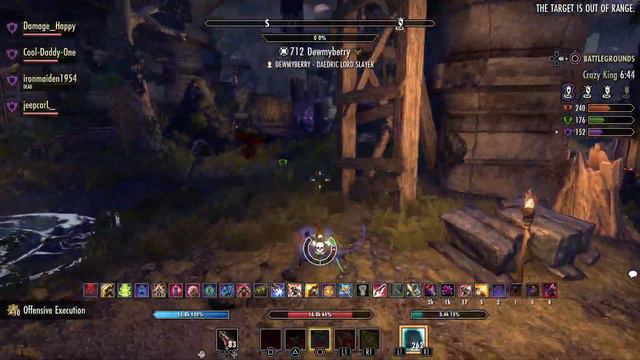 32 kill Battleground, ESO 1 bar Oakensoul PVP Nightblade, full build at the end смотреть онлайн