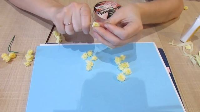 Делаем цветочки мимозы к 8 марта из салфетки смотреть онлайн