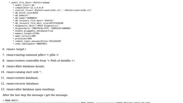 RMAN - Fail To Restore Oracle DB with CDB and PDB смотреть онлайн