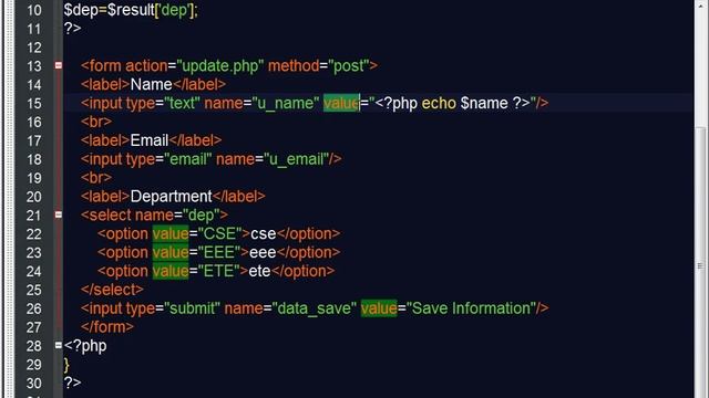 PHP update mysql database смотреть онлайн