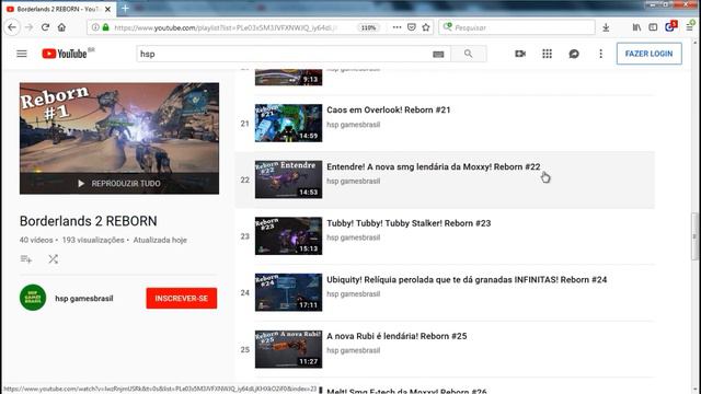Borderlands 2 Reborn! Todos os episódios! Playlist Completa! смотреть онлайн