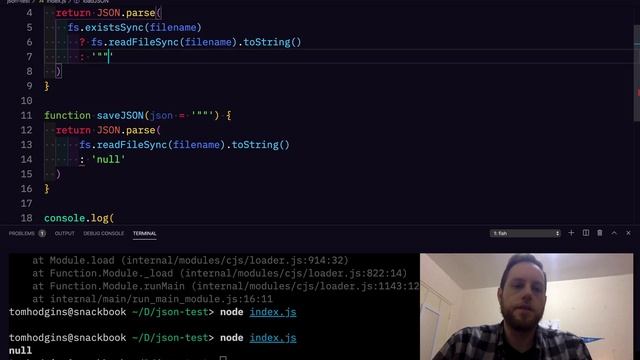Reading and Writing to a JSON file with Node смотреть онлайн