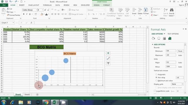 Create BCG Matrix in excel смотреть онлайн