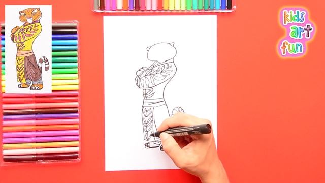 How to draw Master Tigress from Kung Fu Panda смотреть онлайн