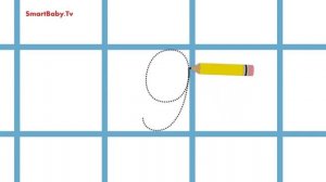 Учимся писать цифру 9  Развивающее видео для детей от 5 лет