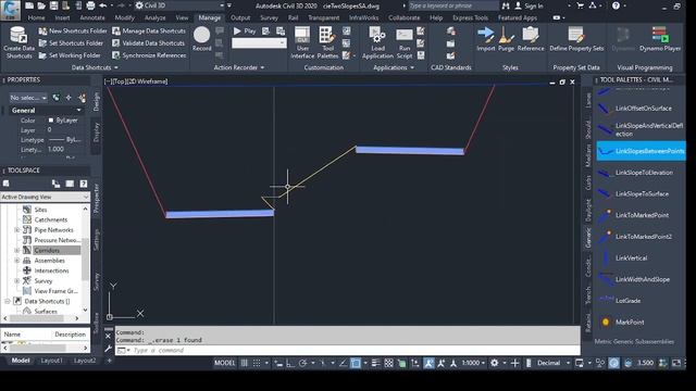 Civil3d LinkSlopesBetweenPoints смотреть онлайн