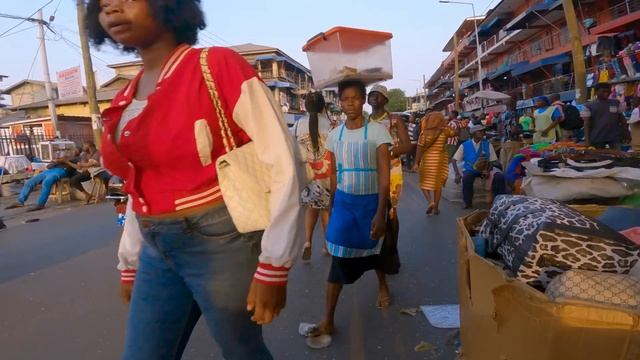 BIGGEST OPEN AFRICA MARKET GHANA ACCRA MAKOLA 4K