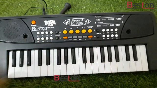 Papafun Piano 37 Keys Electronic Toy Piano for Kids Unboxing & Review смотреть онлайн